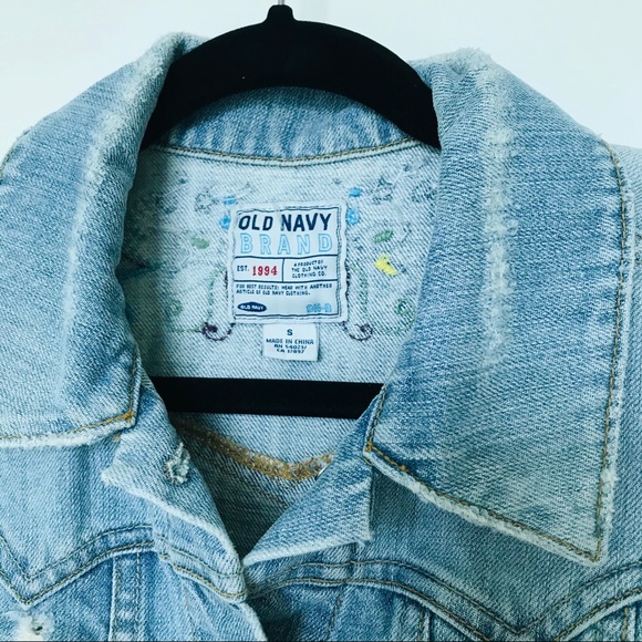 Old Navy Beaded Back Denim Jacket - Picture 5 of 11